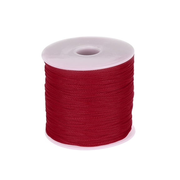 1/16 Inch Polypropylene Rope Braided Ropes, 328ft Nylon Rope Wine Red