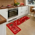 thumbnail image 5 of geerera 2 Pcs Christmas Kitchen Rugs, Non-Slip Kitchen Floor Mats, Washable Xmas Doormat Runner, for Holiday Decor, Kitchen, Festive Home Entrance, 5 of 6