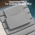 thumbnail image 3 of Pellebant Outdoor Set of 2 Chaise Lounge Cushions with Headrest for Patio Furniture,71"L x 23"W x 1"T Light Gray, 3 of 11