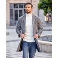 thumbnail image 4 of COOFANDY Mens Ribbed Slim Fit Knitted Pullover Casual Turtleneck Sweater, 4 of 10