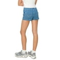 thumbnail image 3 of Cali1850 Women's Comfortable High Rise Contrast Stitch Cargo Shorts With Pockets And Belt Loops, 3 of 7
