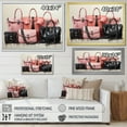 thumbnail image 4 of Designart "Bags Glamour Pink Designer wall art IV" Fashion Canvas Art Print, 4 of 5