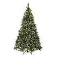 thumbnail image 3 of 6 ft. Pre-Lit Artificial Oakley Hills Snow Christmas Tree, Green, Pinecones, 250 Warm White LED Lights, Includes Stand, 3 of 6