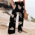 thumbnail image 1 of WILLBEST Pantalones Casuales para Mujer: Cómodos Pantalones Largos de Pierna Ancha con Cordón En La Cintura Alta para Uso Diario. Mediana, 1 of 3