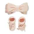 thumbnail image 2 of Koala Baby Baby Girls' 2-Piece Headband Booties Set - pink, one size, 2 of 3