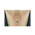 thumbnail image 3 of JewelersClub 1/3 Carat T.G.W. Sapphire And White Diamond Accent Sterling Silver Pendant, 18", 3 of 4