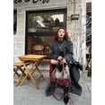 thumbnail image 2 of Y2K Vintage Motorcycle Shoulder Bag - Denim Patchwork Crossbody & Handbag, 2 of 8