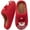 Red, variant on Ecetana Christmas House Slippers for Women Men Holiday Indoor Bedroom Warm Cozy Fluffy Slippers