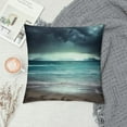 thumbnail image 2 of COMIO  Throw Pillow Cover Dark Beach Nautical Style Holiday Summer Outdoor Ocean Coastal Sandy Sea Theme Decor Lumbar Pillow Case Cushion for Sofa Couch Bed Standard, 2 of 5
