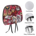 thumbnail image 3 of Hazbin Hotel Car Headrest Cover Decor Vehicles Seat Pillow Cover Protector Accessories Auto Front/Rear Seats Head Rest Cover Universal Fit Most Cars Sedan SUV Van, 3 of 7