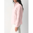 thumbnail image 4 of Fleece Pullover Women Long Sleeve Half Zip Sherpa Jacket Warm Sweatshirts with Side Pockets, 4 of 7