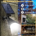 thumbnail image 4 of Teqhome 2Pcs Solar Spotlight Outdoor Dusk To Dawn Light Wall Path Lawn Garden Lamp Waterproof, 4 of 10