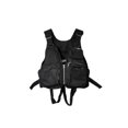 thumbnail image 2 of Easy-to-Carry Foldable Buoyancy Vest with 3 Front Pockets, Back Reflective Strip and Emergency Whistle, Universal Size Life Jacket for Water Activity, Black, 2 of 9