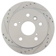 thumbnail image 2 of TRQ Rear Performance Brake Rotors Set Premium G-Coated Cross Drilled & Slotted Fits Select 1997-2001 Lexus ES300 1992-2001 Toyota Camry 1999-2003 Solara, 2 of 5