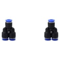 thumbnail image 4 of Scienceny 10x conectores de tubo neumático duraderos negros para manguera rápida de alta resistencia a la presión de del Y-tee PY 6【 Ordinario 6 mm 2piezas, 4 of 6