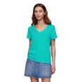 thumbnail image 1 of Camiseta con cuello en V Shirt GAP Green Mirage XS, 1 of 4