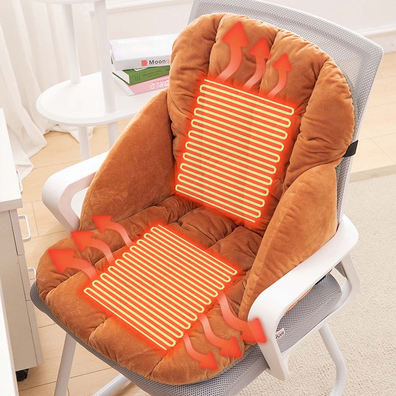 Eolstice Winter USB Heating Seat Cushion, Integrated Warm Sitting Pad for Long Duration Use, for Office Chairs Home Seating and Comfort Support