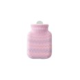thumbnail image 1 of Yuarrent Botella de agua caliente con manga de punto reutilizable para niños y adultos, regalos, calentadores de manos, bolso de relleno de silicona, Suministros térmicos Rosa Yuarrent HA005347-01, 1 of 6