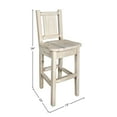 thumbnail image 2 of Homestead Collection Counter Height Barstool w/ Back, w/ Laser Engraved Pine Tree Design, Ready to Finish, 2 of 11