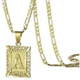 thumbnail image 2 of SEPARQI Initial Letter Pendant Necklace for Men and Women – 925 Sterling Silver with 14K Gold Plated Alphabet Charm A to Z on Figaro Chain, 2 of 8
