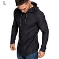 thumbnail image 1 of Sudadera con capucha para hombre Sudadera con capucha de algodón que absorbe el sudor Sudadera con capucha de manga larga, L, Negro Advancent AP000756-10, 1 of 7