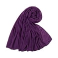 thumbnail image 2 of VV AVEORS Stretch Jersey Hijab Scarf For Women Lightweight Breathablel Head Wrap Long Soft Turban Muslim Head Scarves Wraps Dark Purple, 2 of 3