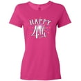 thumbnail image 3 of Inktastic Happy 4th- Fourth of July Firework Women's T-Shirt, 3 of 5