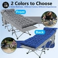 thumbnail image 2 of Folding Camping Cot with Pillow, 75" x 28" Heavy Duty Folding Bed Cot with Carry Bag for Traveling Camp, 2 of 8