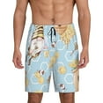 thumbnail image 3 of Lsque Cute Gnome Bee Collects Honey Mens Sleep Pajama Shorts,Short Pajama Pants, Cotton Ultra-Soft Knit-X-Large, 3 of 9