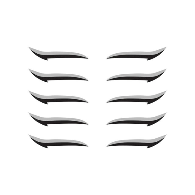 Adhesivos de Maquillaje para Párpados con Brillo Plateado, 5 Pares de Calcomanías Temporales, Ideal para Maquillaje Diario o Eventos Nocturnos, Color Gris.