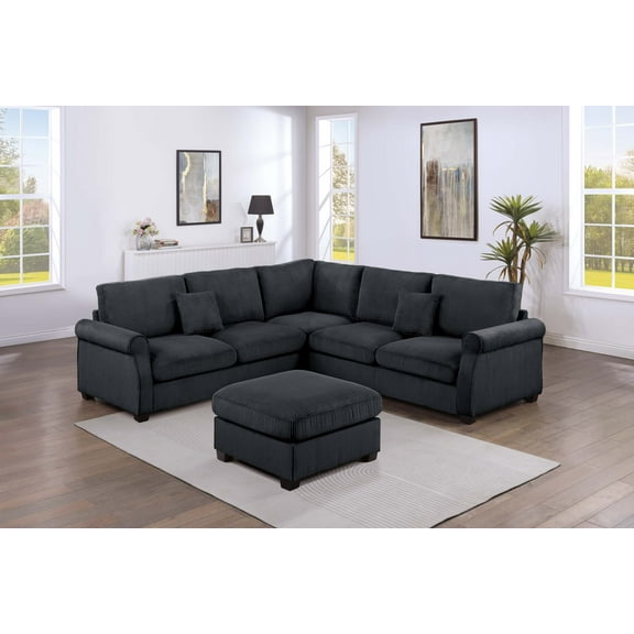 Poundex 4-Piece Sectional Set
