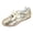 Gold_011, variant on Women’s Stylish Shiny Gold Sneakers, Satin Bow Accent Lace-Up Flats Perfect for Casual Outings, Parties, and Special Occasions Gold 5.5（EU-36）
