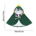 thumbnail image 3 of Beautynvta Cat Christmas Outfit, Green Pet Cloak with Hat with Star and Pompoms, Christmas Cats Dogs Decorative Cape Clothes, Pet Party Supplies Accessories, 3 of 6