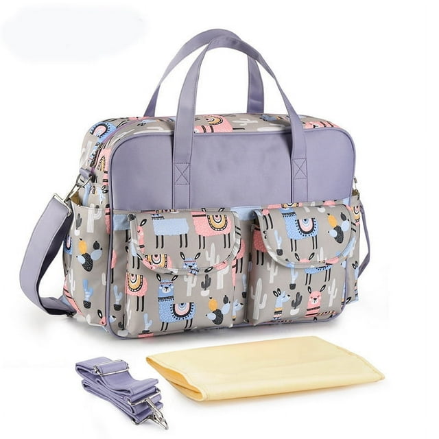 Organizador de bolsa de pañales, bolso de hombro de gran capacidad, bolso portátil para bebé, bolso cruzado, bolso de viaje, bolso de fin de semana durante la noche