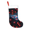 thumbnail image 2 of Haiem Cosmic Red Sparkle Dice Pattern Christmas Stockings, Personalized 18 Inches Knit Christmas Stockings Xmas Hanging Stockings for Family Christmas Decorations, 2 of 7