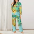 thumbnail image 3 of Disketp Pajamas Set Long Sleeve Sleepwear Womens Button Down Nightwear Pj Sets-Usa Tourist Map, 3 of 9