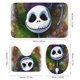 thumbnail image 3 of Juego de 4 cortinas de ducha de Jack Skellington con alfombrillas antideslizantes, tapa de inodoro y alfombrilla de baño, cortina de ducha impermeable con decoración de dibujos animados para baño con, 3 of 8