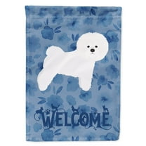 Carolines Treasures CK6062CHF Bichon Fris? Welcome Flag Canvas House Size Large multicolor