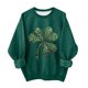 thumbnail image 1 of Vestido de Manga Larga una Línea para las Mujeres Día de San Patricio Impresión de Lana Forrada para la Calidez Manga Larga Cuello Redondo Sudadera para Niños Manga Larga Vestido Casual, 1 of 5