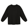 thumbnail image 4 of V Neck Sweatshirts for Men Casual Pullover Long Sleeve Shirts Solid Color Basic Warm Going-Out Hiking Workout No Hood Sweatshirt Tops, 4 of 8