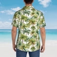 thumbnail image 6 of Balery Green Hawaii Palms Print Men's Hawaiian Shirts Short Sleeve Beach Shirt Relaxed Fit Vacation Button Down Shirts-, 6 of 9