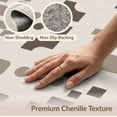 thumbnail image 6 of ODIKA 4'x6' Beige Charcoal Modern Geometric Abstract Washable Area Rug Contemporary Minimalist Shapes Rectangles Circles Pet Friendly, Non-Shedding for Bedroom, Reading Nook, 6 of 7