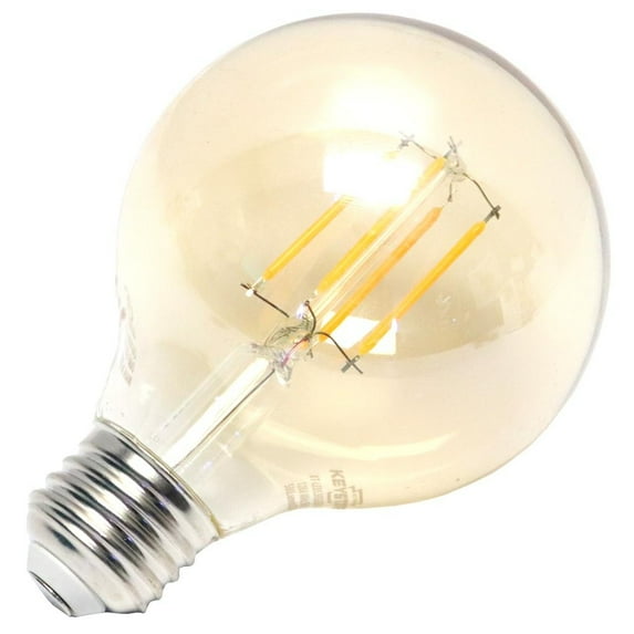 Keystone 12987 - KT-LED5.5FG25-E26-822-A Globe Style Antique Filament LED Light Bulb