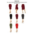 thumbnail image 5 of Women's Plus Casual Solid Pencil Midi Skirt with Drawstring Waist and Relaxed Fit, 5 of 5