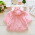 thumbnail image 4 of Miyanuby Baby Toodler Fuzzy Jacket Cute Ears Hoodie Coat Winter Warm Outerwear Fall Coat Jacket Outerwear Pink 0-18M, 4 of 8