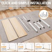 Veken 55 Inch Large Electric Standing Desk, Gaming Table, Nature | Height Adjustable Sit Stand Up Computer Tables for Home Office, Study , Writing, Suit students, employees and group work
