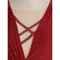 thumbnail image 5 of Sholeno Women Dance Dress Rhinestones Adorned Straps Backless Side Slit Flowy Asymmetrical Hem Dress Burgundy L, 5 of 7