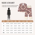thumbnail image 4 of Honeii Fashion Tatreez Print Women's Pajama Sets Long Sleeve Button Down Sleepwear Nightwear Soft Pjs Lounge Sets 2PCS-Medium, 4 of 7