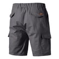 thumbnail image 4 of Trgacdwlo Mens Cargo Shorts High Elastic Waist Lightweight Men's Athletic Shorts Summer Camping Travel Mens Gym Shorts with Pocket Gray L, 4 of 4