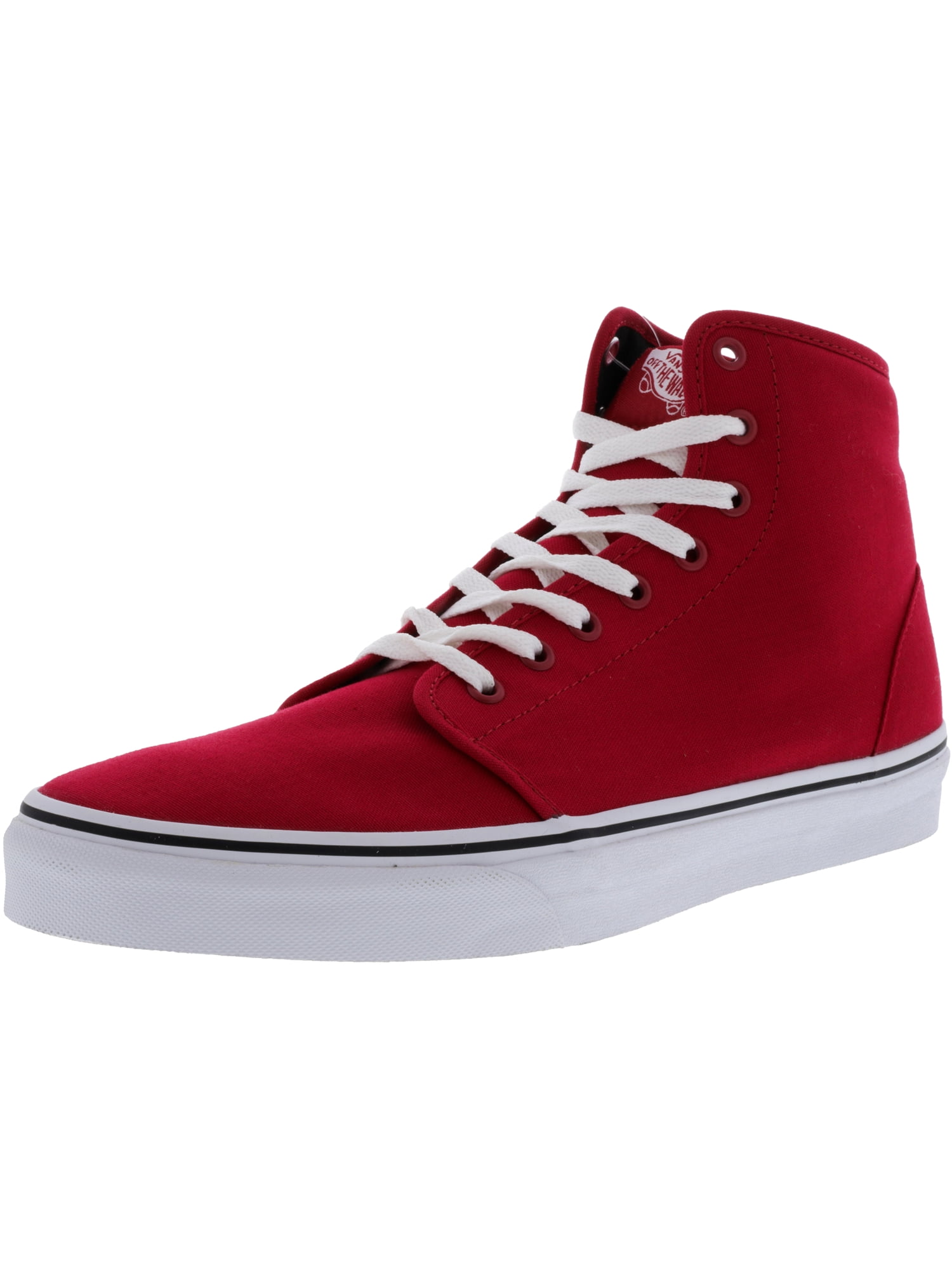 red high top vans shoes